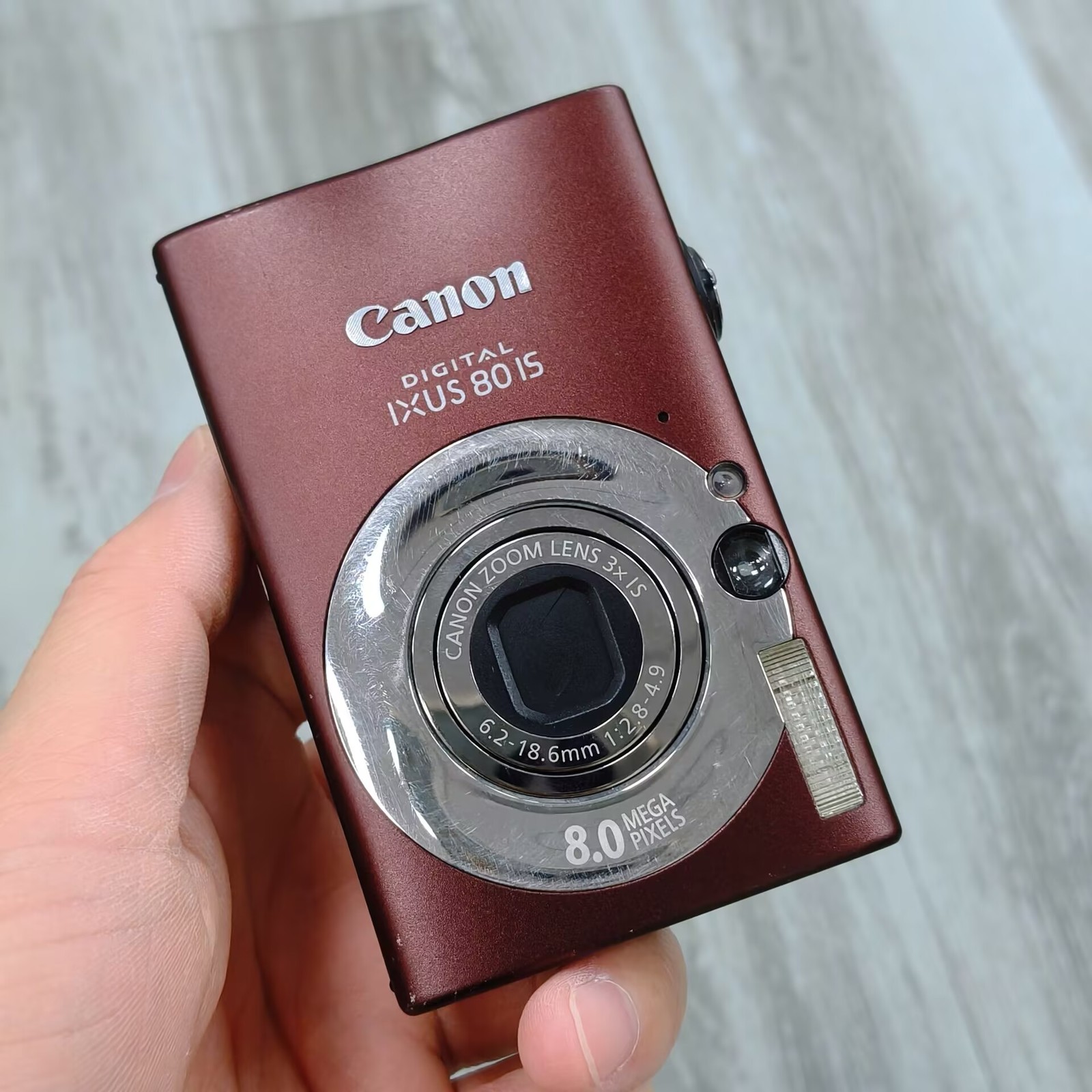 Canon Digital Camera IXUS 80 IS 8.0MP Brown w/Battery&Charger&SD card English