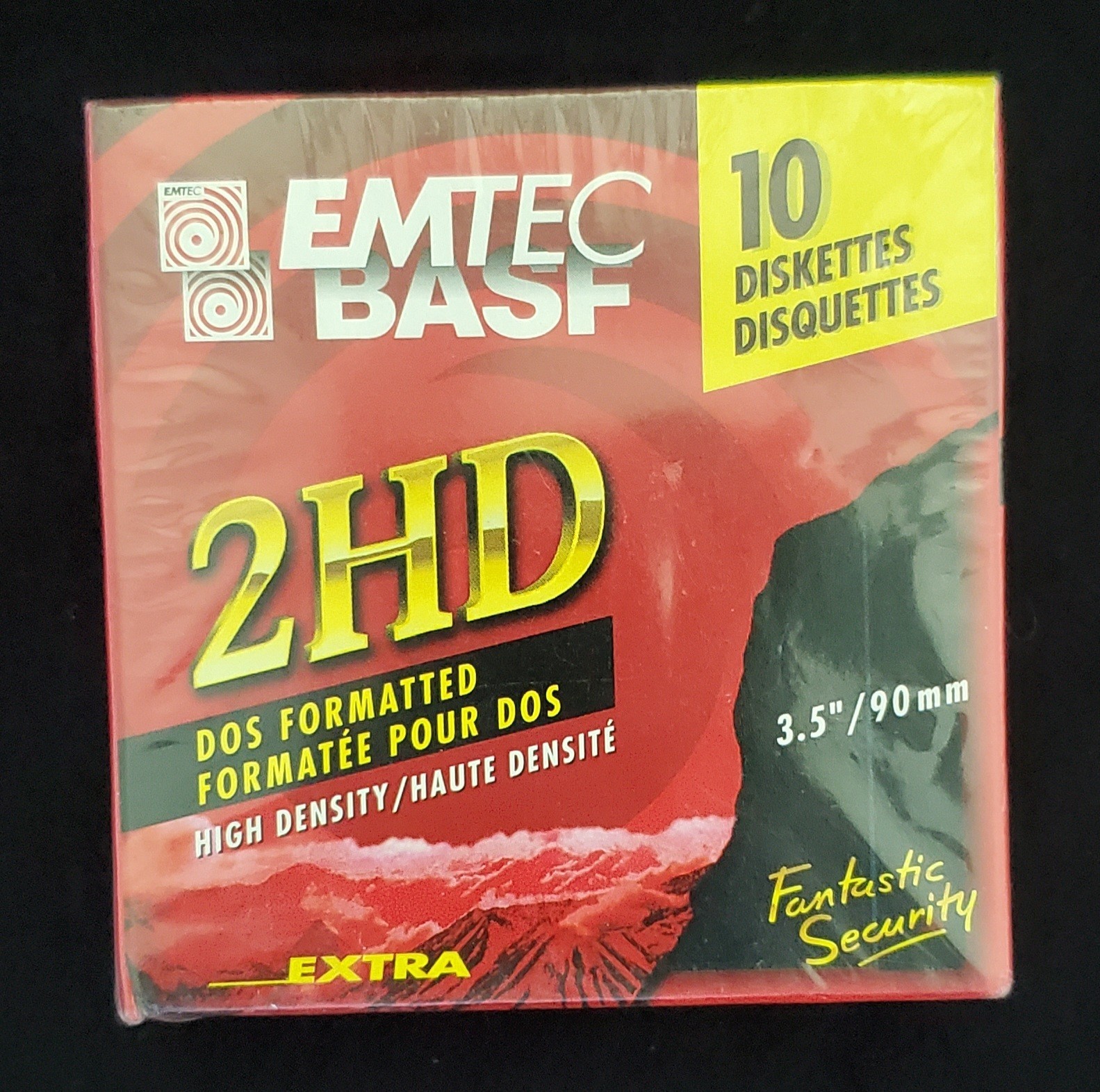 SEALED!! EMTEC BASF Diskettes 2HD  Double Sided High Density 10 pack 3.5"/90mm