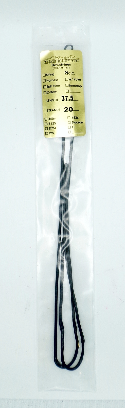 Control Cable for Compound Bow - One Piece - (All Black)