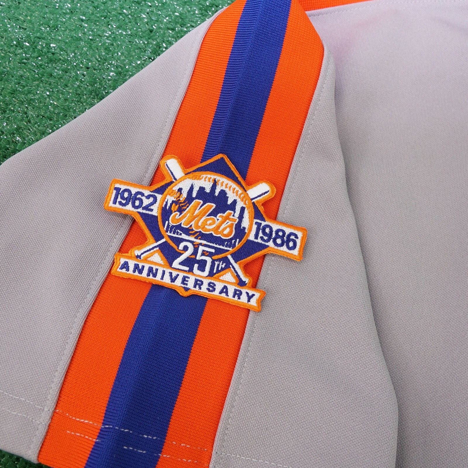 Keith Hernandez 1986 New York Mets Grey Road Cooperstown Jersey w/ 25th Patch