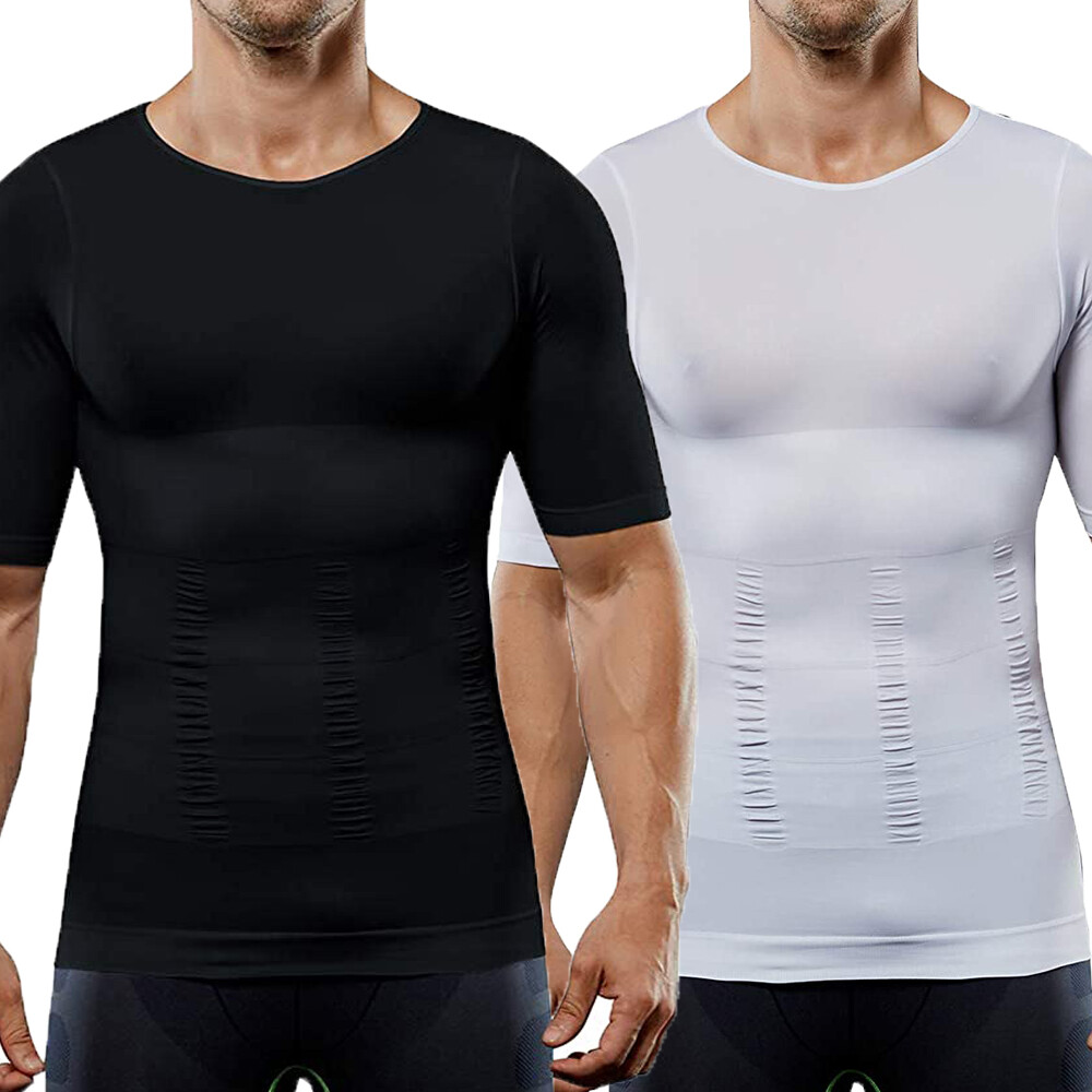 CGTFY Gynecomastia Compress Tank Top Men's Slim Abs Body Shaper Athletic Vest US