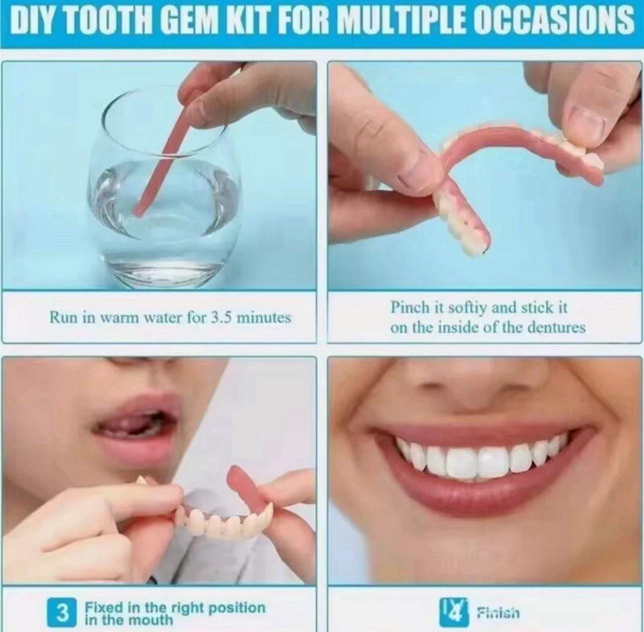 Functional DIY Denture for Confident Eating & Drinking