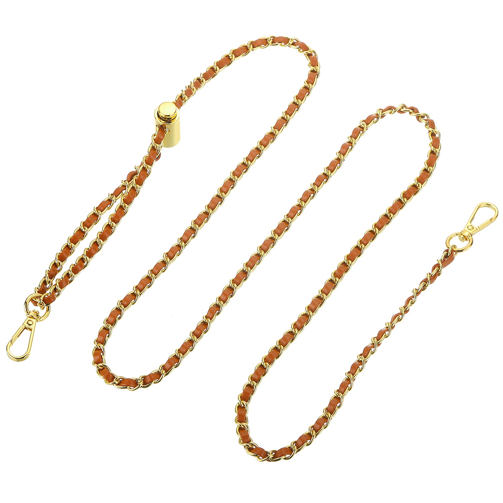 Purse Chain Strap, 55 Inch Adjustable Chains Strap Brown/Gold