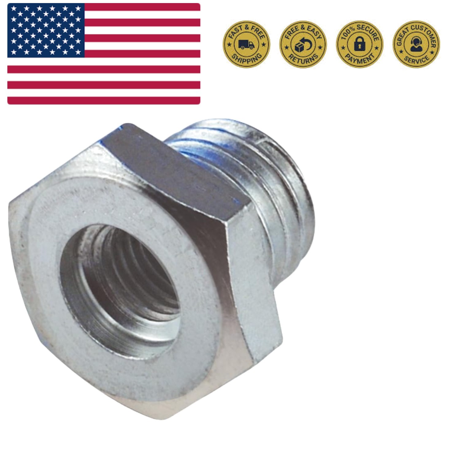 Angle Grinder Arbor Adapter, Adapts 5/8-Inch -11 Thread to M10 X 1.5-Millimet...