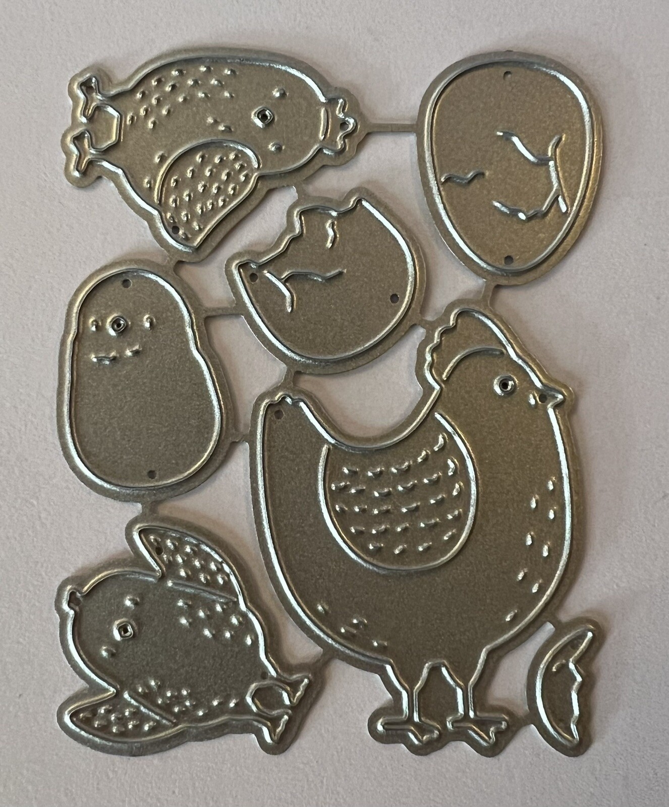 7 Piece Chick Chicken Egg Easter Farm Metal Cutting Dies Scrapbook #4096 - Tonya