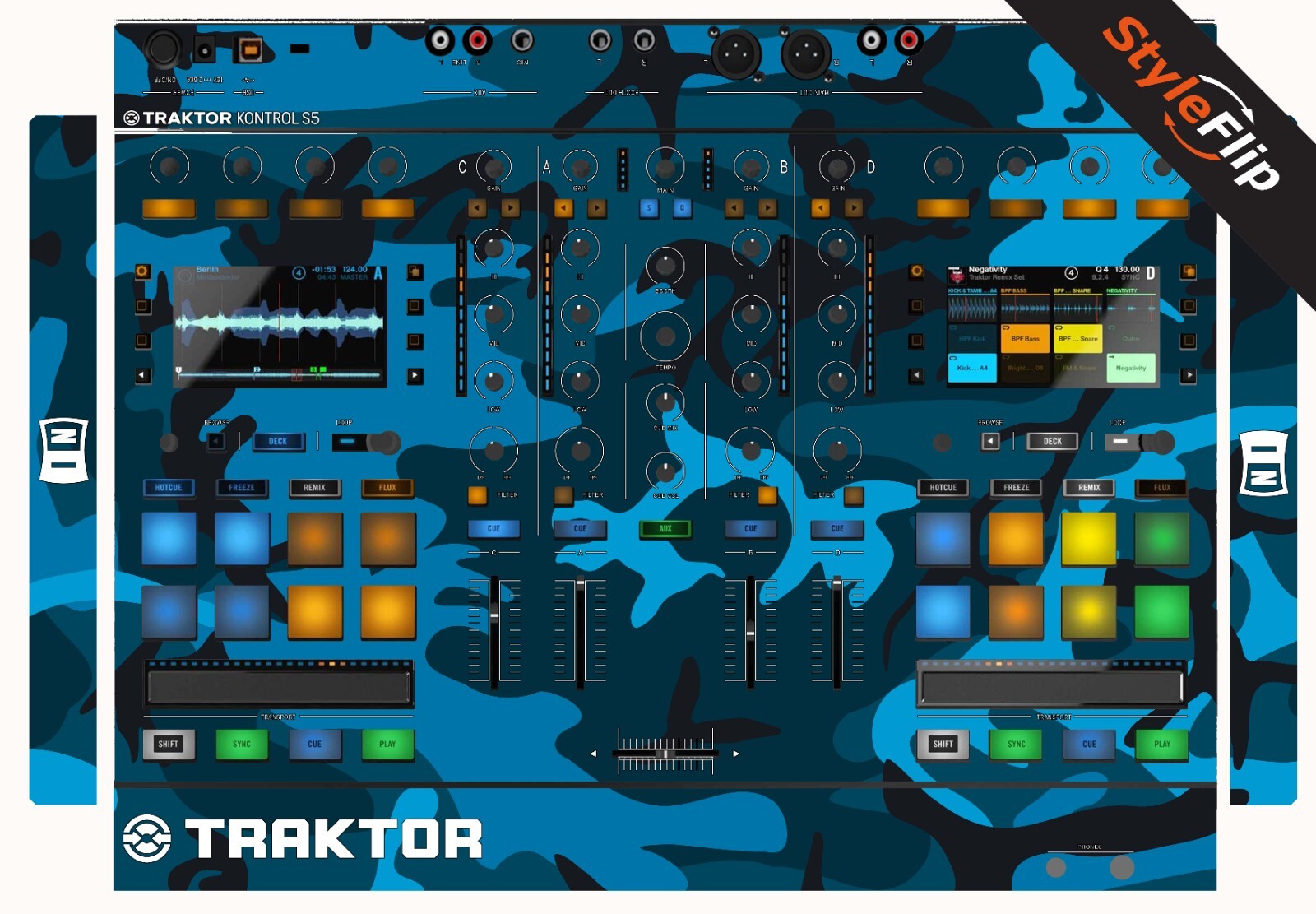Native Instruments TK S5 Skin | Blue Camo | Protective Decal | StyleFlip Skins