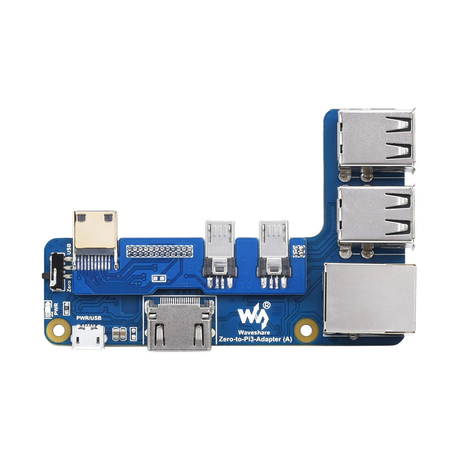 For Raspberry Pi Zero 2W Expansion Board Multi-USB Interface Ethernet Converter