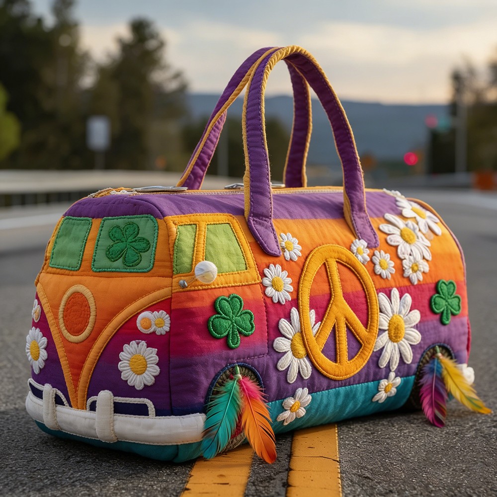 Quilted Embroidery Travel Duffel Bag Handbag Multi-use Sport Gym Luggage Bag 76