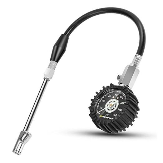Tire Pressure Gauge Dual Head Air Pressure Gauge for Truck, Semi Truck, 160PSI