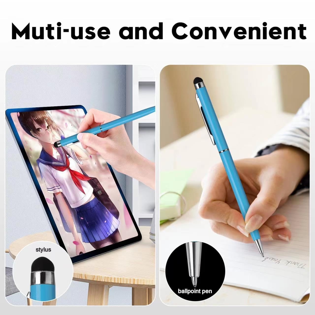 FIRCRE 15 Pack Stylus Pens for Touch Screens Pen Multicolour