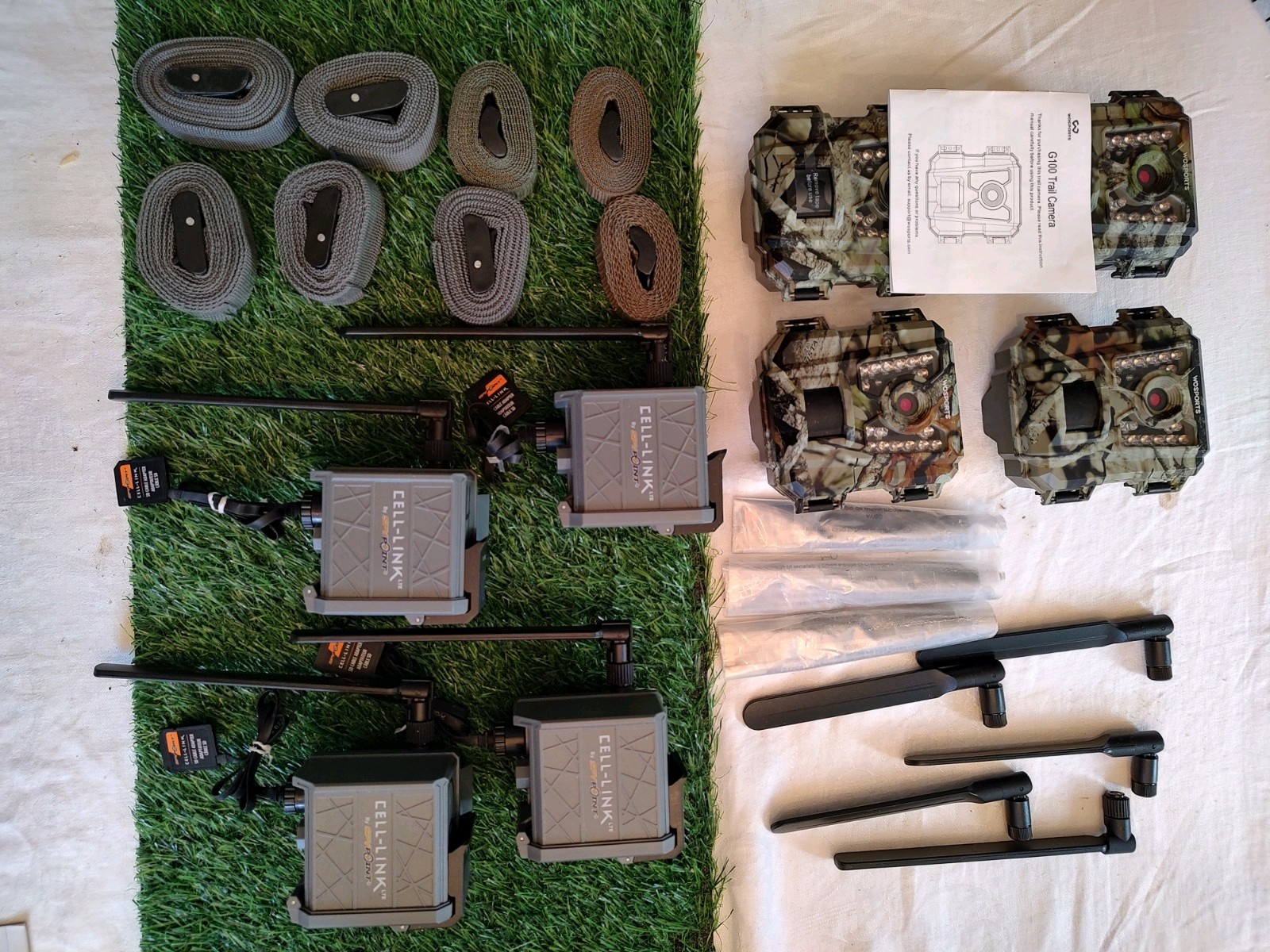 Lot Spypoint Cell Link and Trail Cameras with Extras