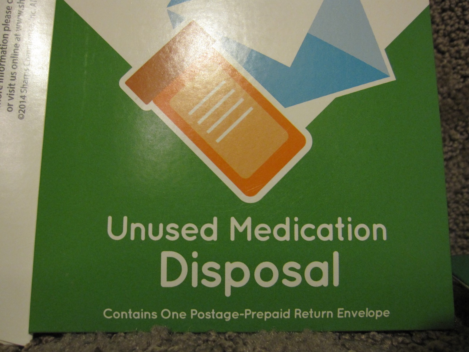 Lot 3 Takeaway Medication Recovery System Unused Medication Disposal Envelopes