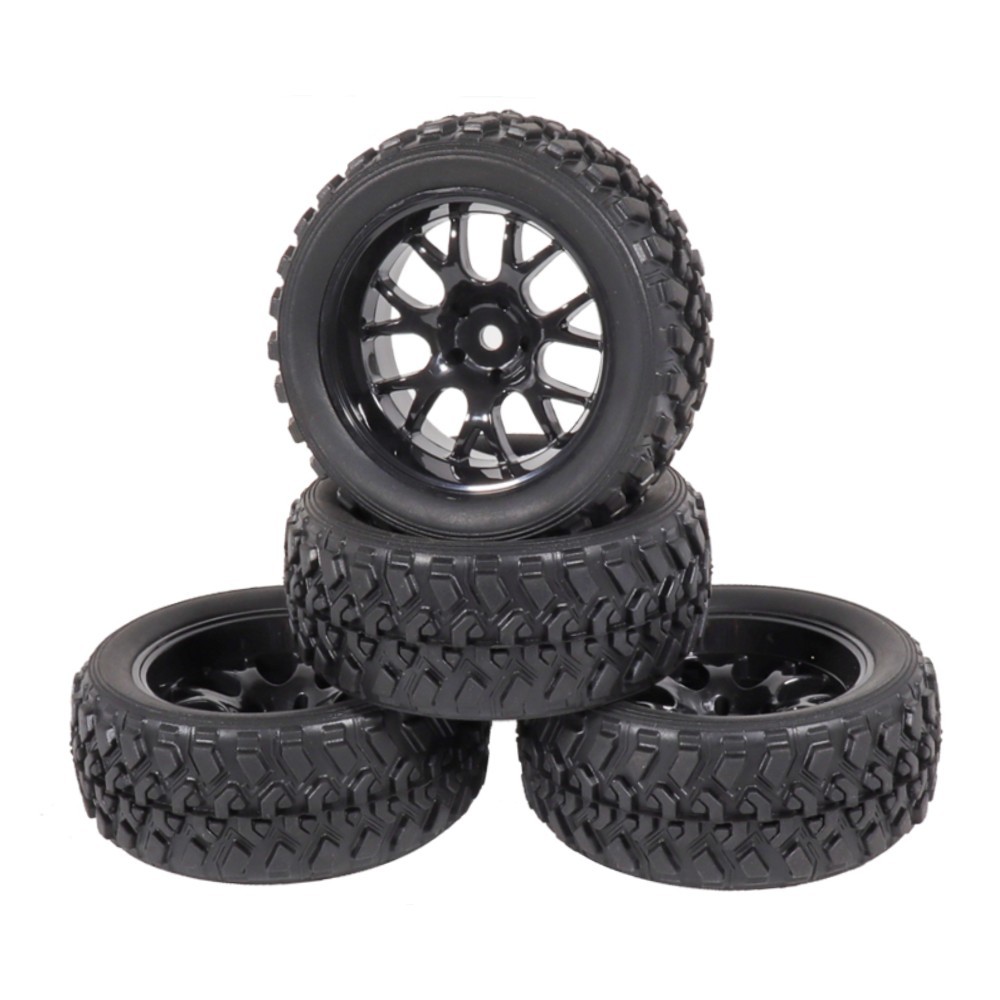 4Pcs 75mm Wheel Tires for Wltoys 144001 Tamiya HSP 1/16 Off Road Buggy RC Car c