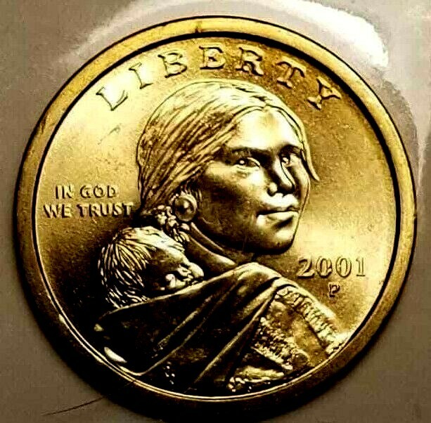 2001 P & D $1 Sacagawea Native American Dollar 2 Coin Set From Mint Rolls