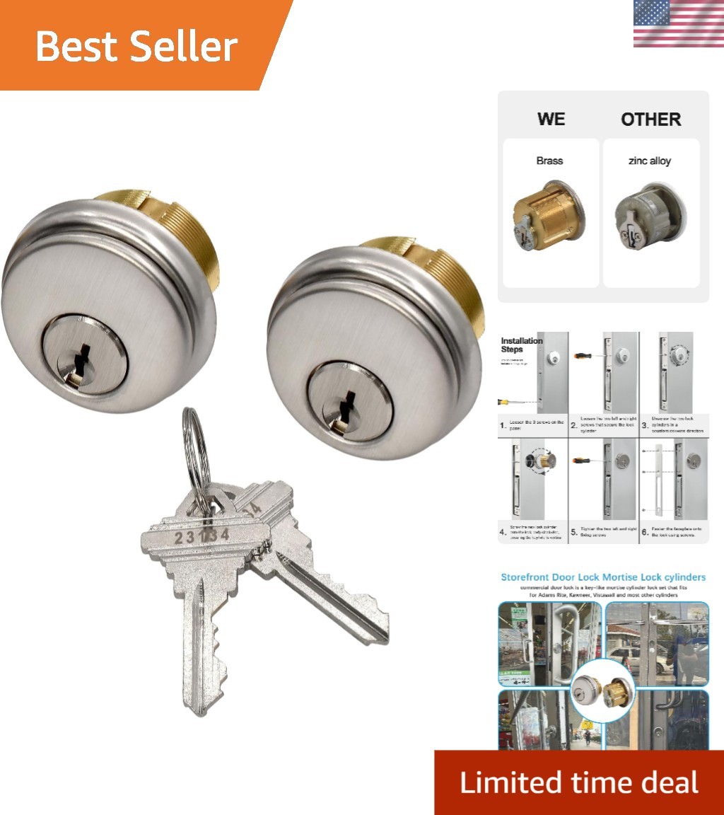 Durable Weather Resistant Mortise Lock - Double Cylinder for Commercial Doors