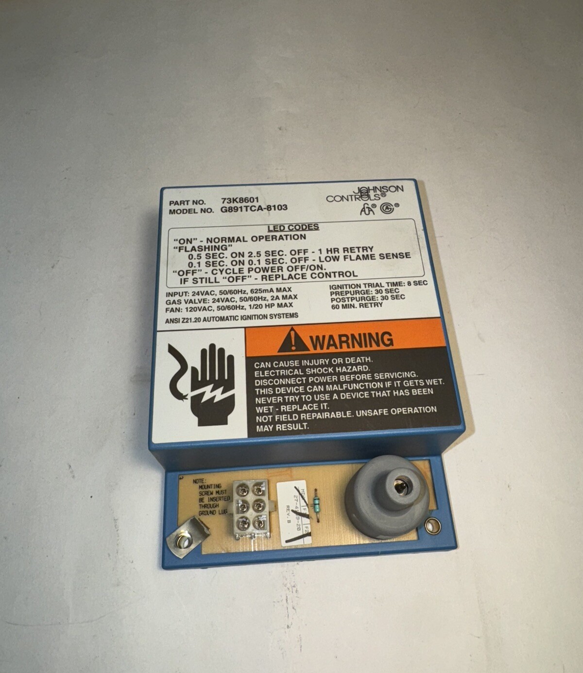 Lennox 73K8601 Pulse Ignition Control G891TCA-8103