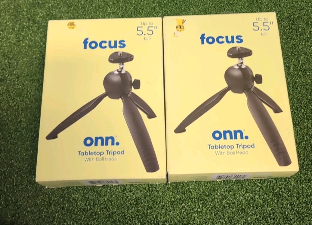 Lot Of Two Onn focus - Tabletop Tripod with Ball Head, Up to 5.5" Tall 4pc Kit