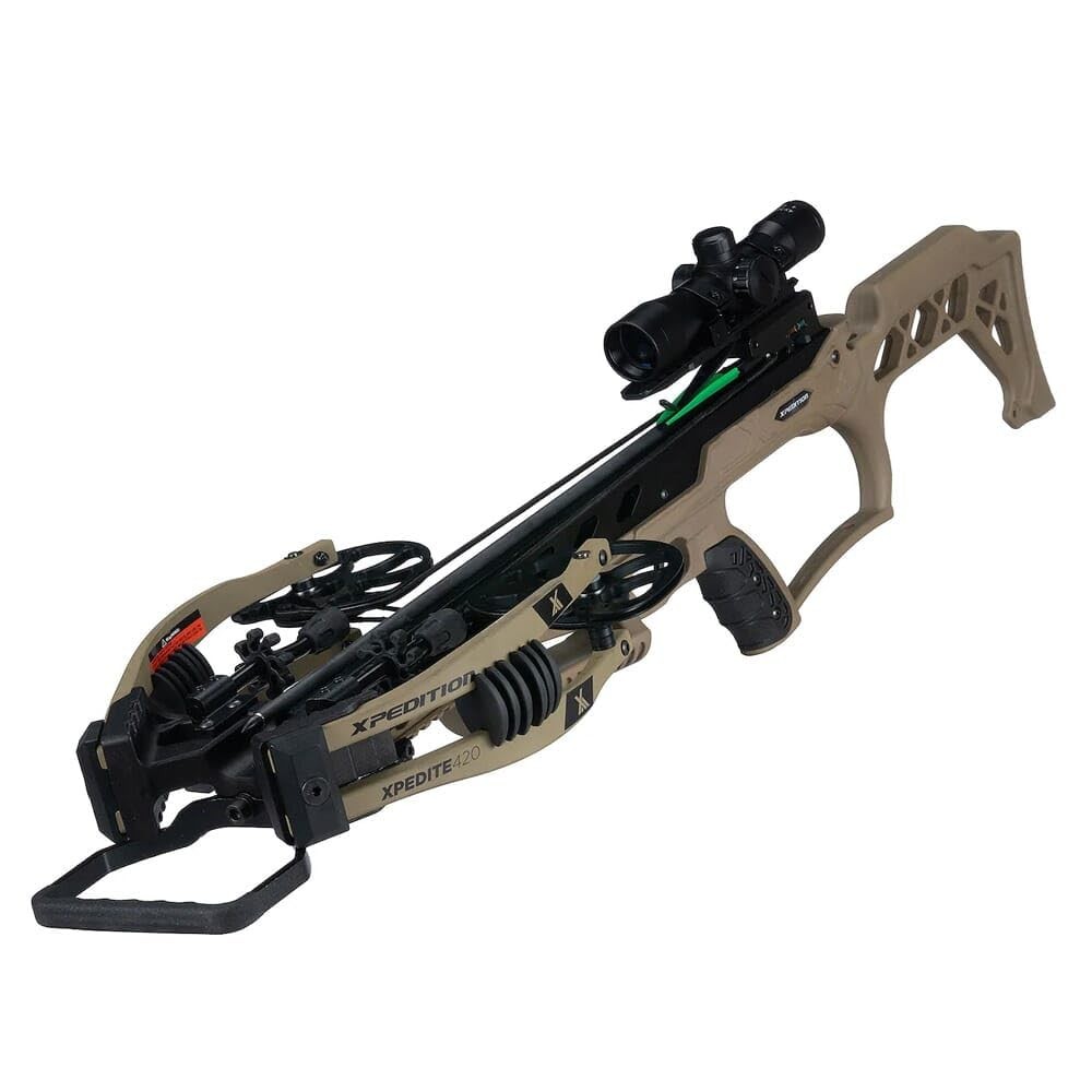 Xpedite 420 Crossbow with Rope and Crank Cocking Device, Compound Crossbow Packa