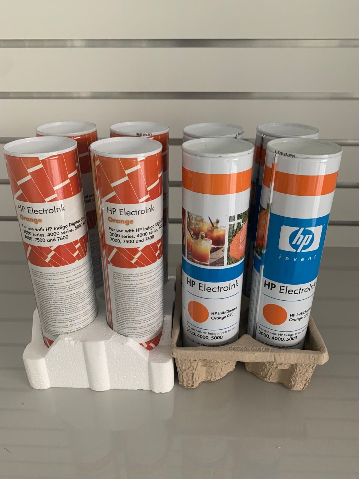 8 Cans of Orange HP Indigo Ink