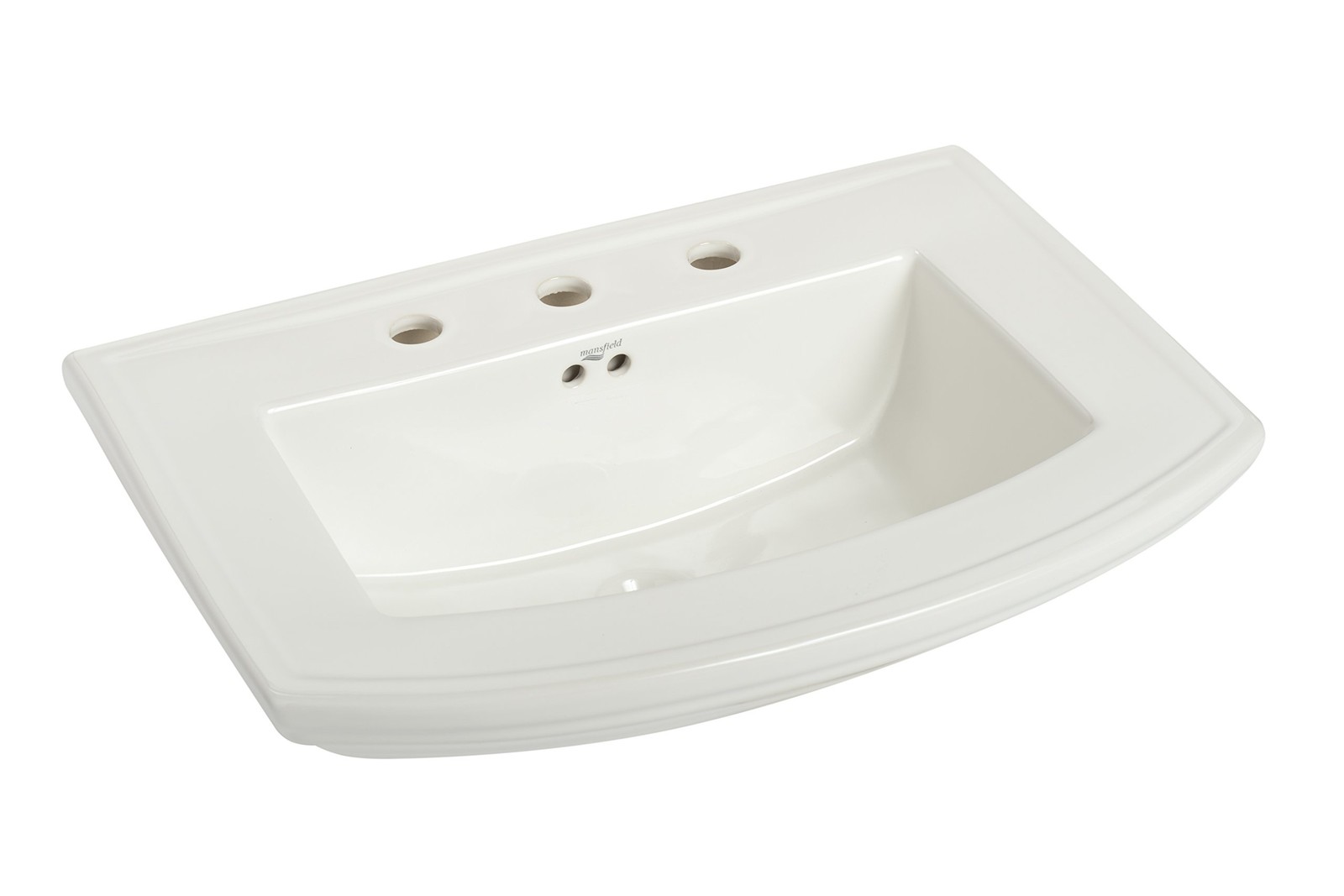 328-8WHT Barrett Pedestal Top with 8-Inch Faucet Center, White