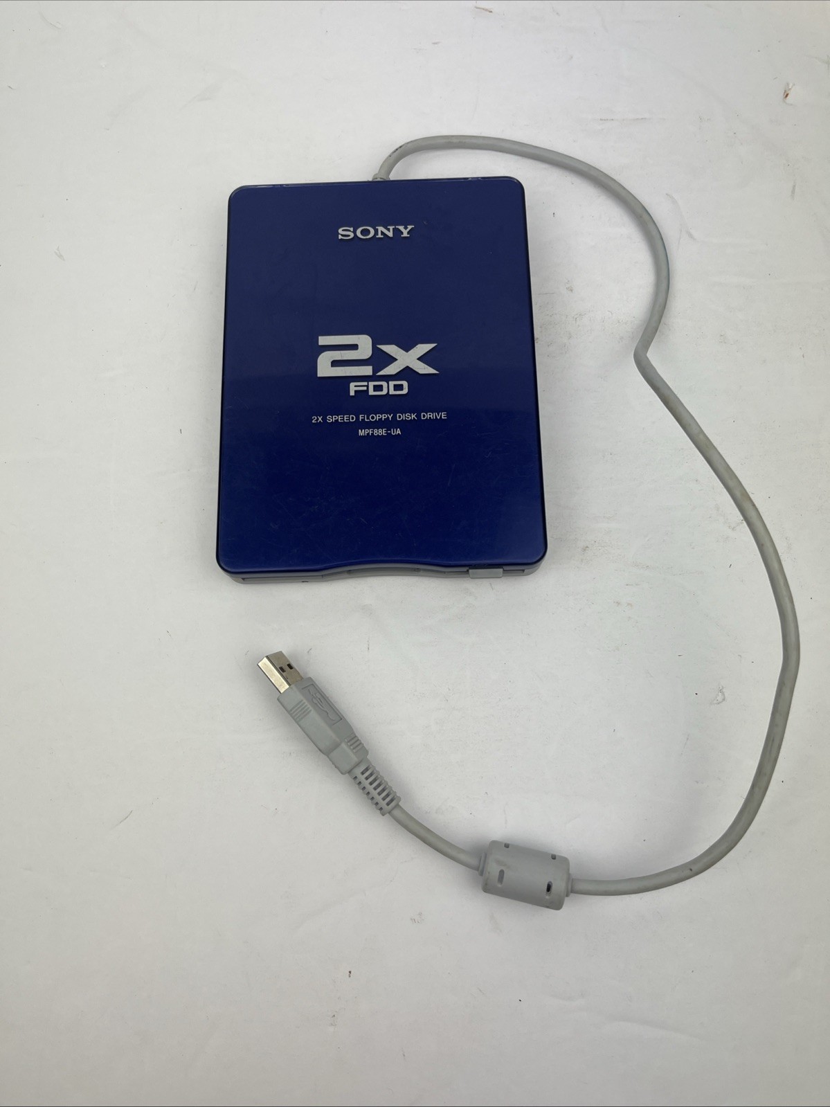 Sony 2X FDD MPF88E-UA USB External 3.5" Floppy Disk Drive Blue