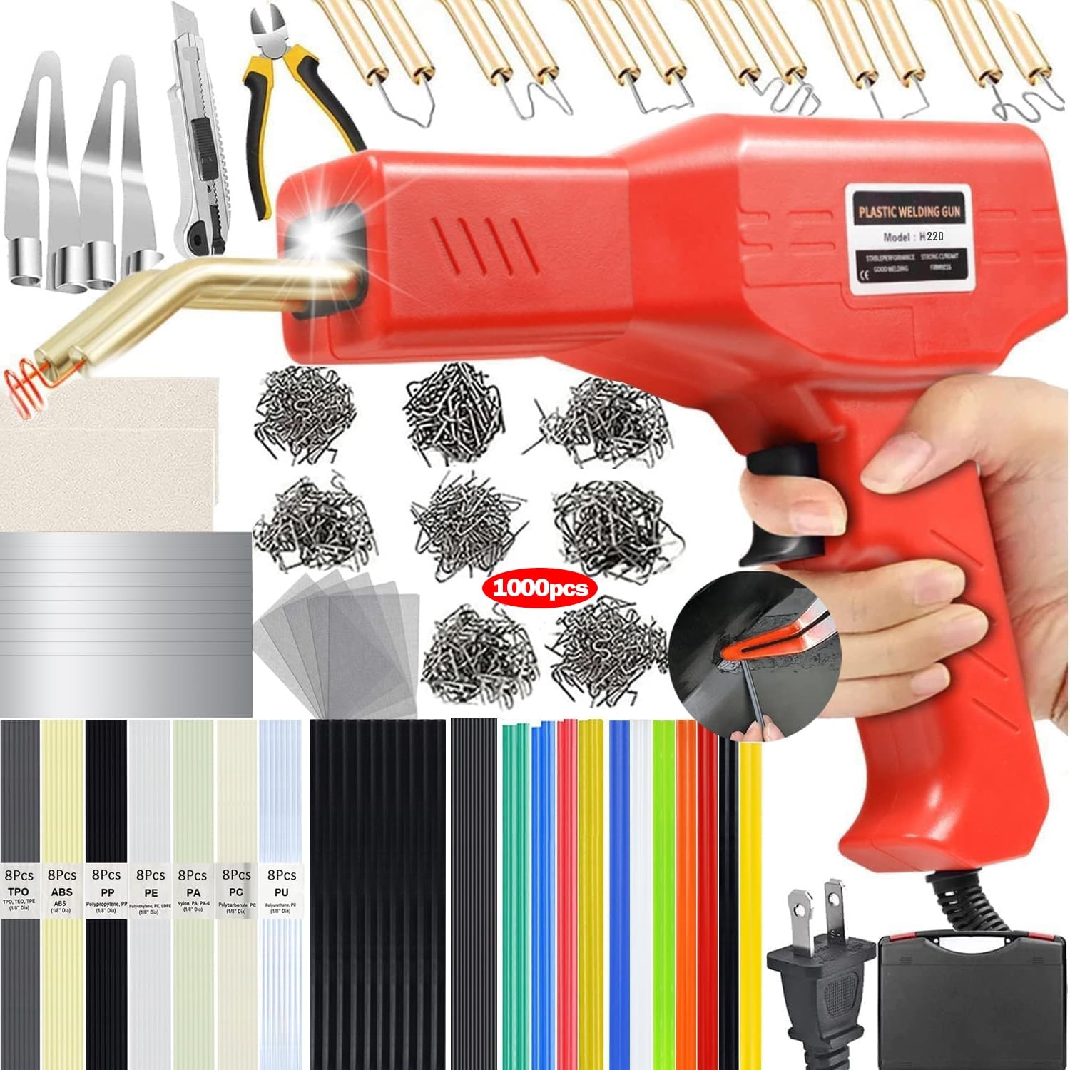 Upgraded 220w Plastic Welder 2 In 1 Plastic Welding Kit Plastic Repair Welder Ki
