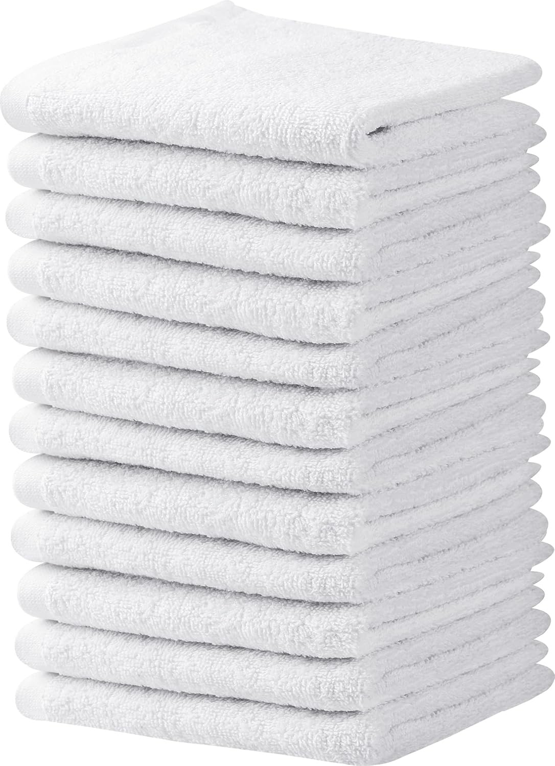 Towel and Linen Mart White Salon Towels, Pack of 12 (Not Bleach Proof, 16 x 27 I