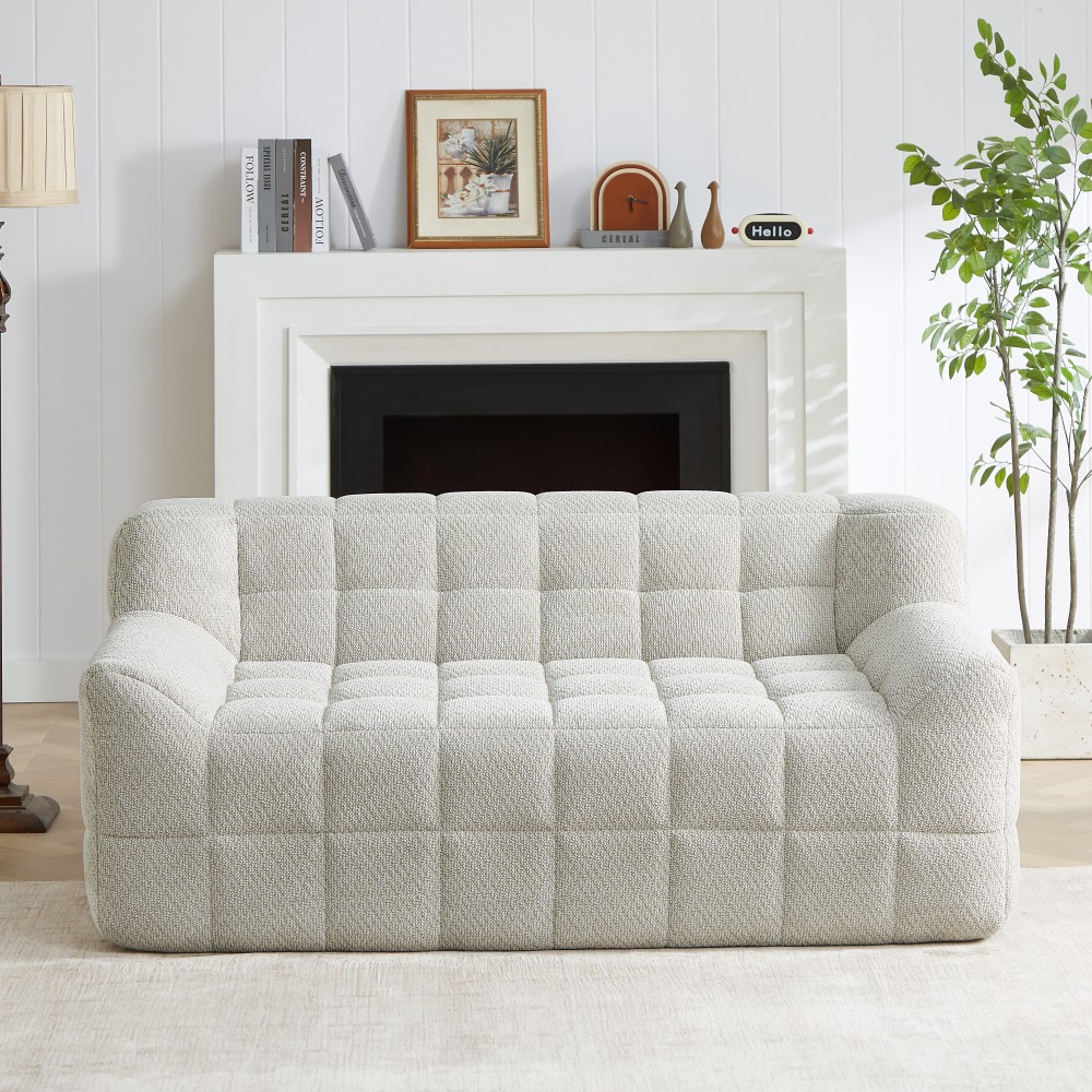 2 Seater Sofa, Velvet Fabric, Free Shipping & Compression Packaged