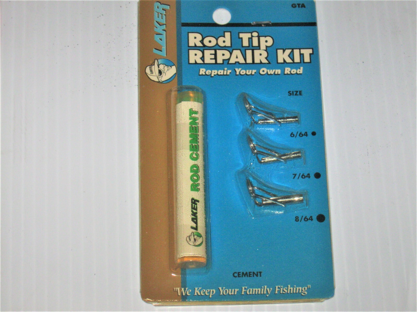 LAKER ROD TIP REPAIR KIT 3 DIFFERENT SIZE TIPS - EASY TO USE - FREE SHIPPING!