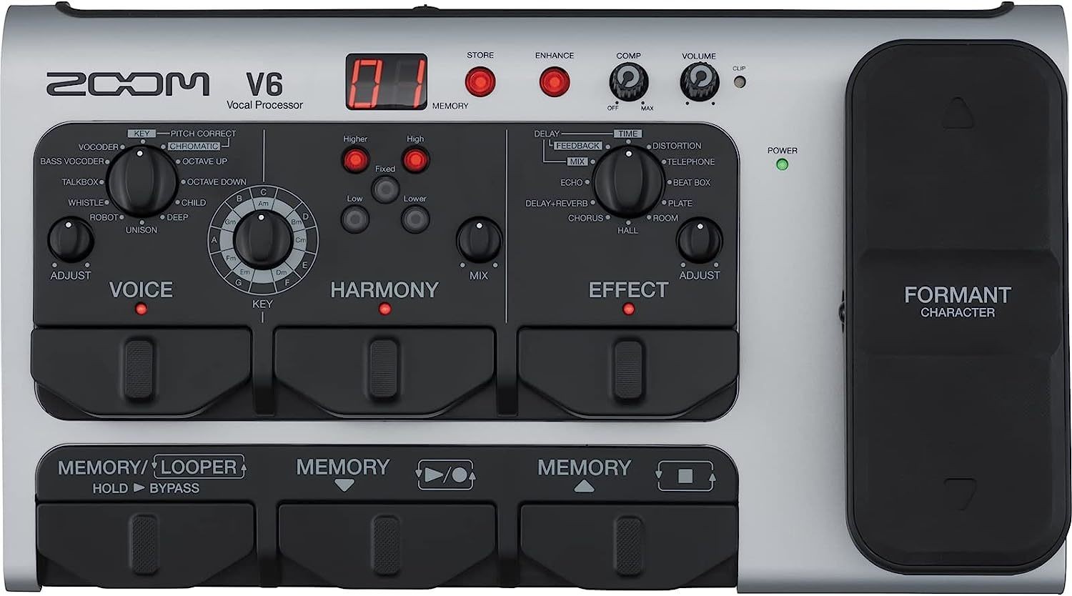 Zoom Vocal Processor Formant Pedal Without Voice Effects Mic