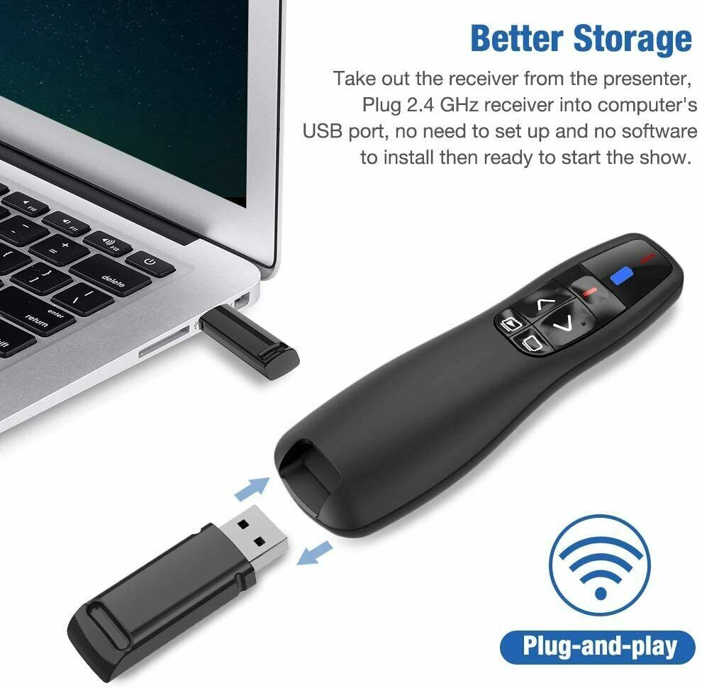 Wireless USB PPT Presenter Presentation Flip Laser Pointer Pen Remote Control
