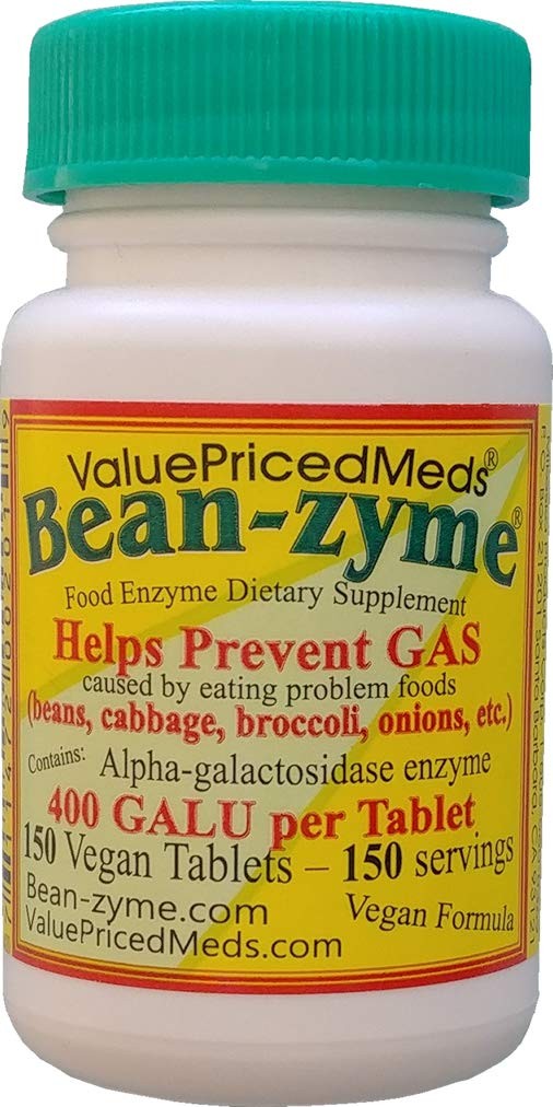 Bean-Zyme Gas Relief for Adults Extra Strength (150 ct) is 400 GAUL per Tablet