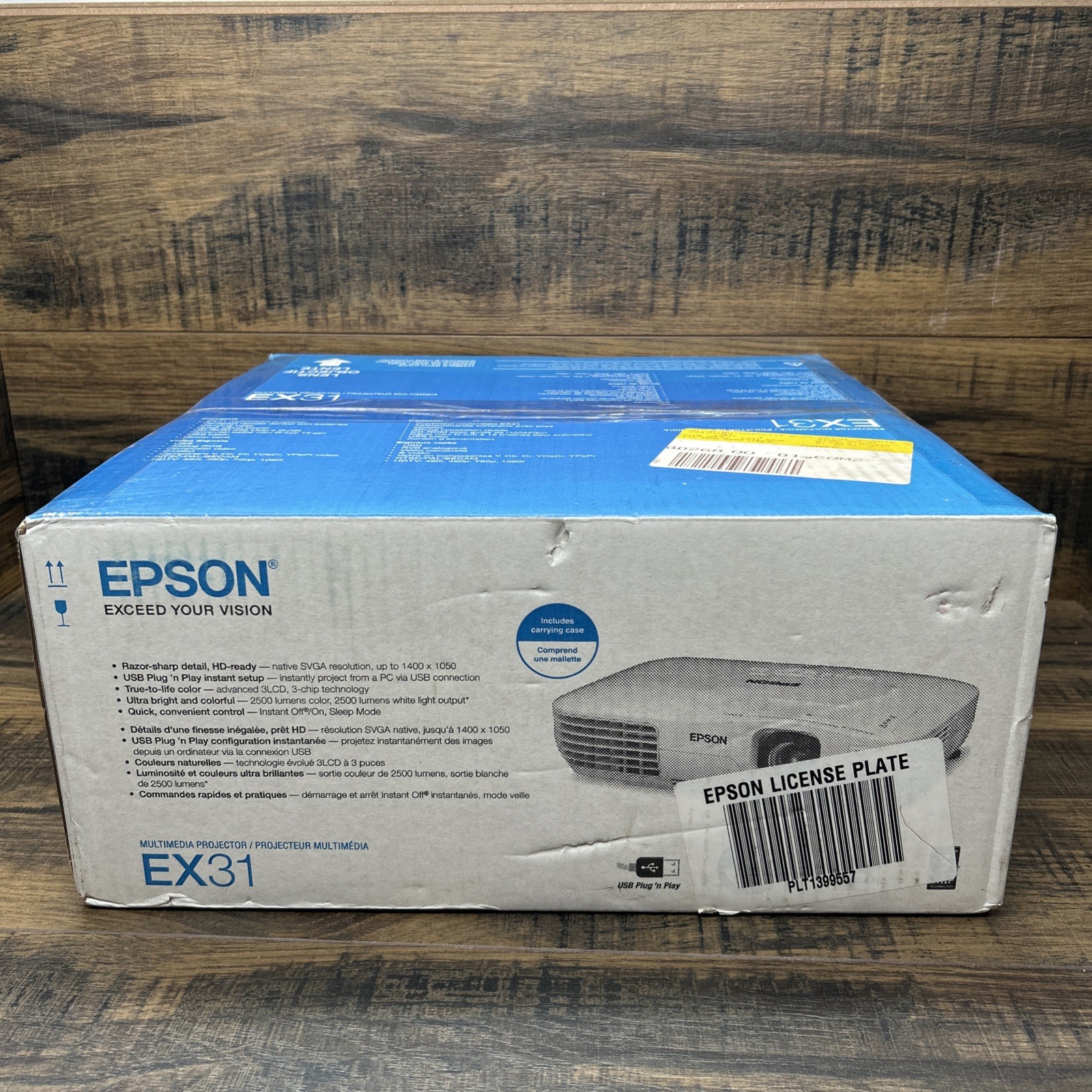 Epson EX31 3LCD Multimedia Projector SVGA 2500 Lumens H309A - New Open Box