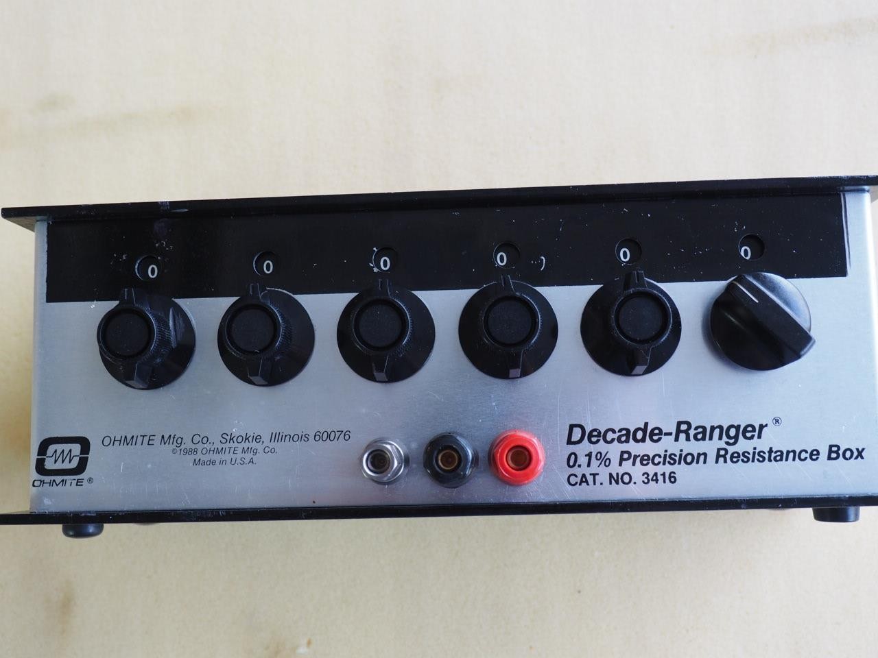 OHMITE Decade Ranger model 3416. Goes from 1 OHM to 1.111 MegOhm, SEE Video,MORE