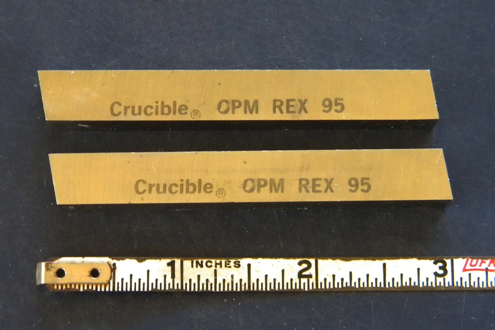 NOS Crucible OPM REX95 Square 3/8" x 3/8" x 3" Lathe Tool HSS Bit Blanks, 2 Qty