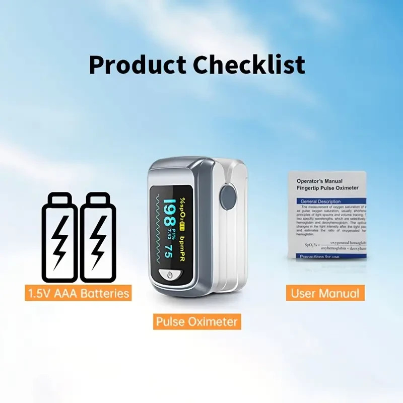 Finger Pulse Oximeter Blood Oxygen SpO2 Monitor PR Saturation Heart Rate MeterUS