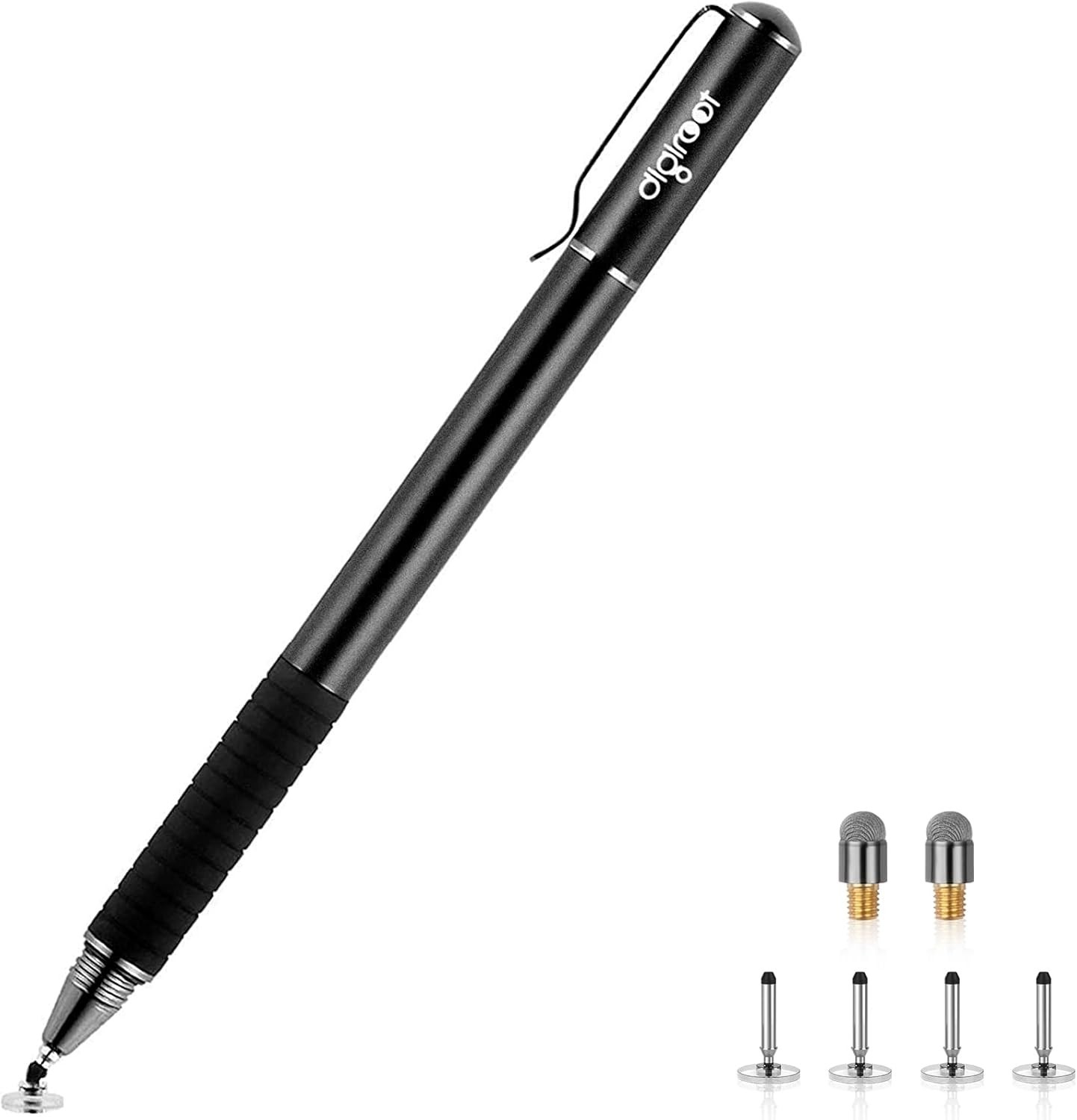 Digiroot Universal Stylus,[2-in-1] Disc Stylus Pens for All Touch Black