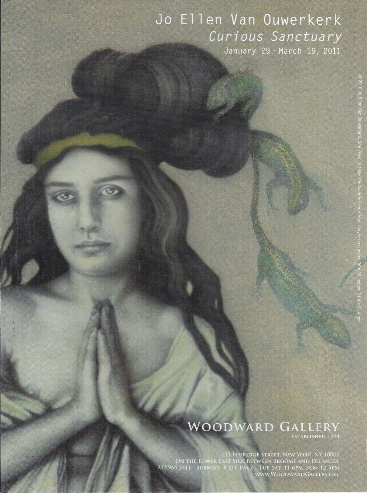 JO ELLEN VAN OUWERKERK She Tried to Hide Lizards in Hair Art Exhibit Ad~2011
