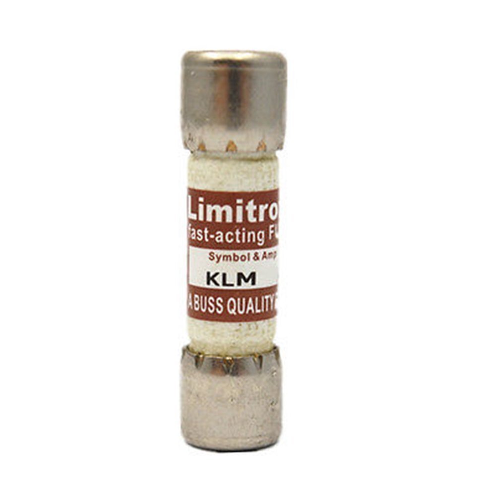 (1) QTY COOPER BUSSMANN KLM-20 LIMITRON MIDGET Fuse 20A, 600VDC 600VAC 10x38mm
