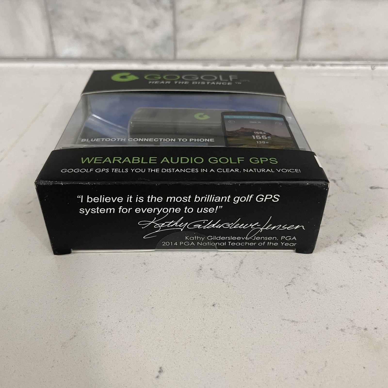GOGOLF Wearable Audio Golf Gps "Hear The Distance" Bluetooth iPhone Android