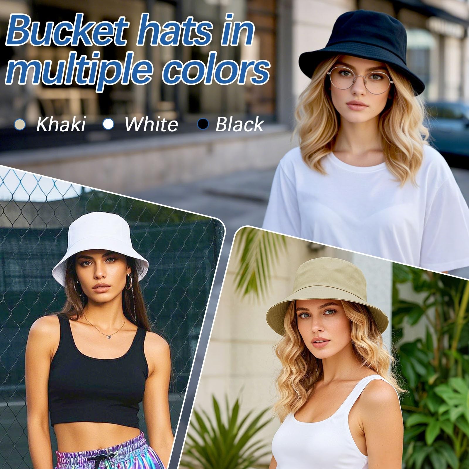 12pcs Bucket hat Black Sublimated Bucket Hats Bulk Bucket Hats Bulk Solid Col...