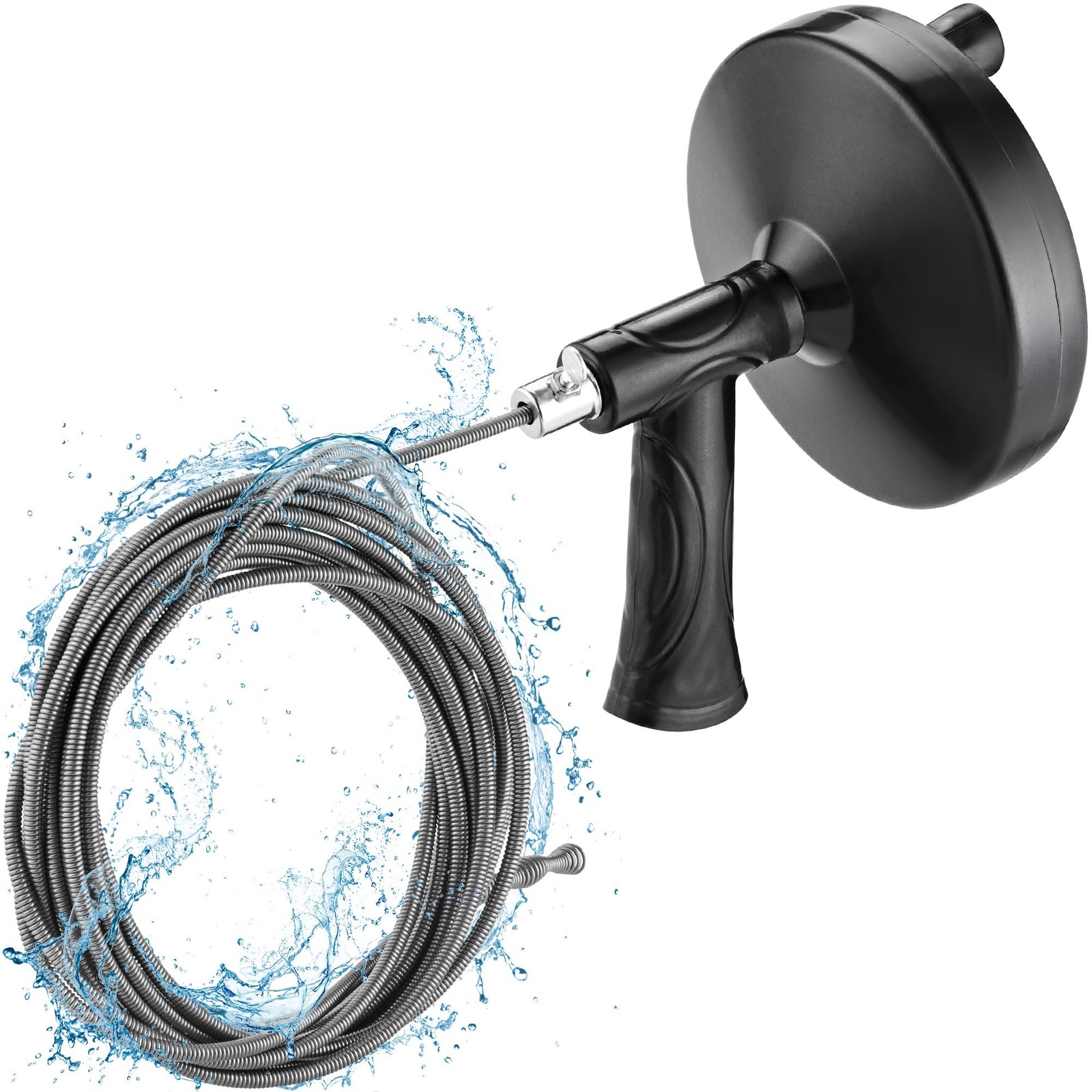 Plumbing Drain Snake (Spiral Diameter 0.5 inch / 1.3 cm), Hair Clog Remover Tool
