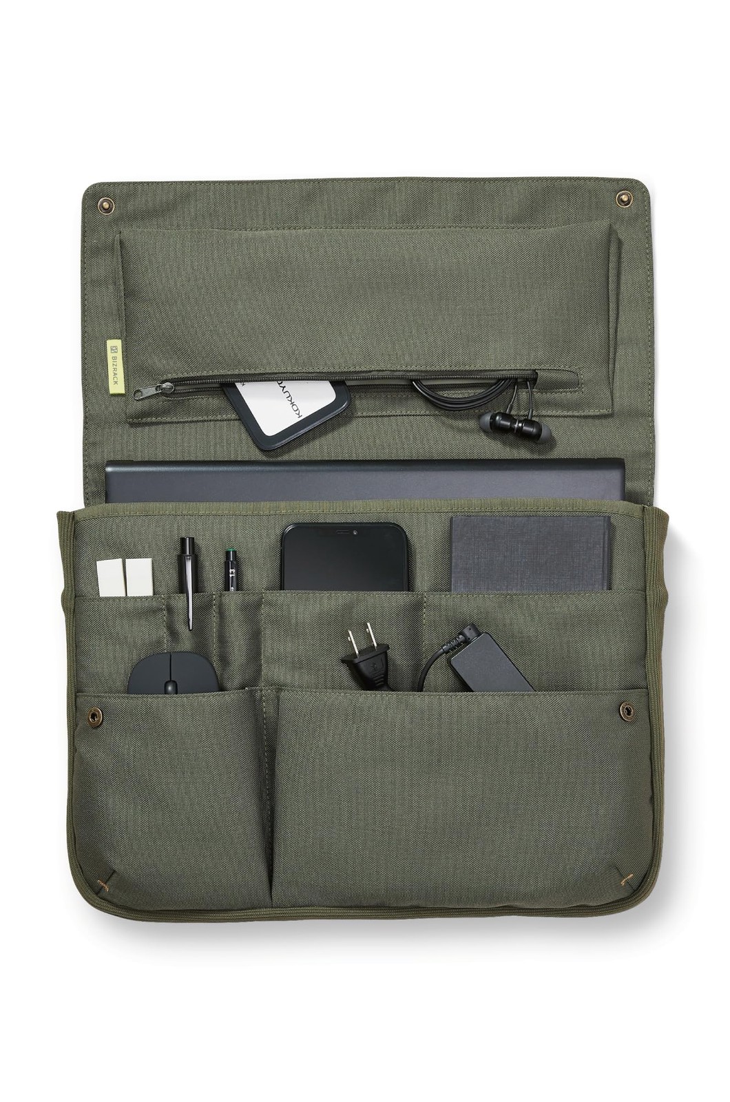 KOKUYO Bag in Bag PC Bag 13.3/14.0 inch A4 Horizontal BIZRACK Olive Green