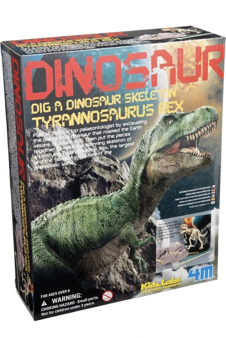 Dig A Dino Tyrannosaurus Rex Paleontology Skeleton Fossil Dinosaur 4M KidzLabs