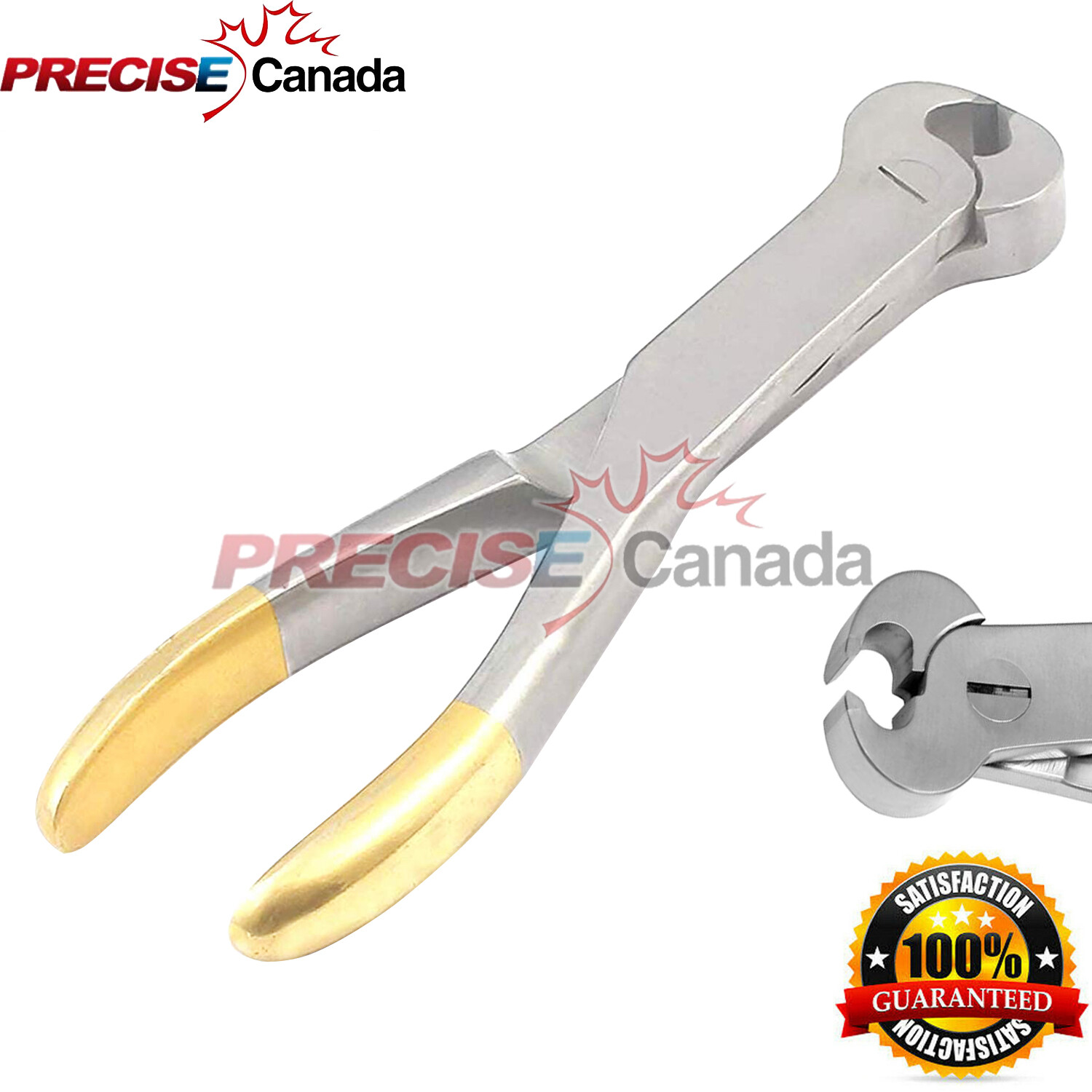 TC Cannulated Pin And Wire Cutter 9" Gold Orthopedic Instruments