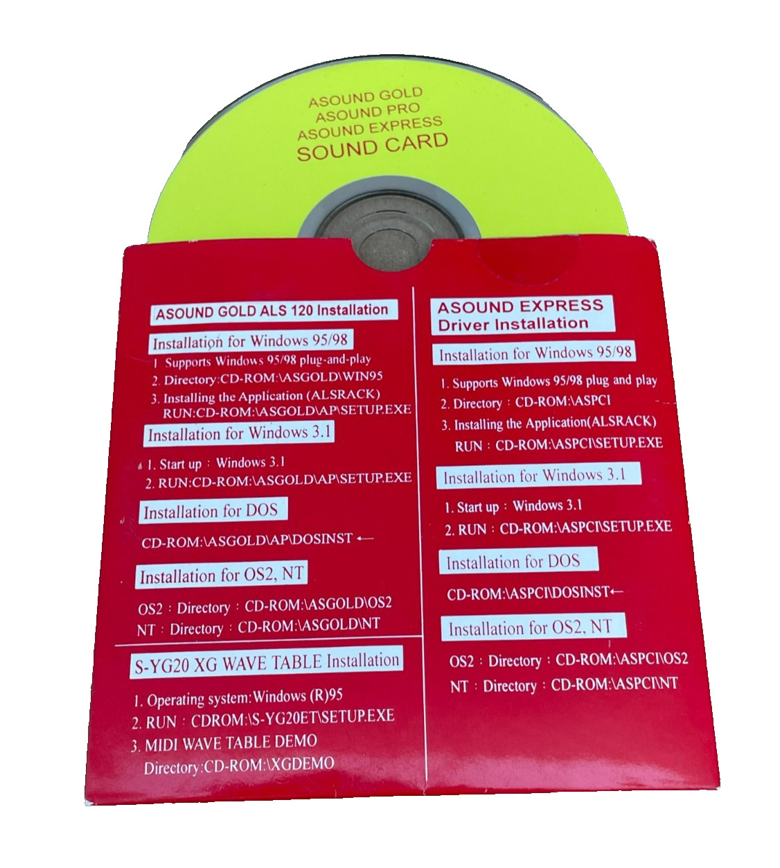 Asound Gold Asound Express Sound Card PC Software
