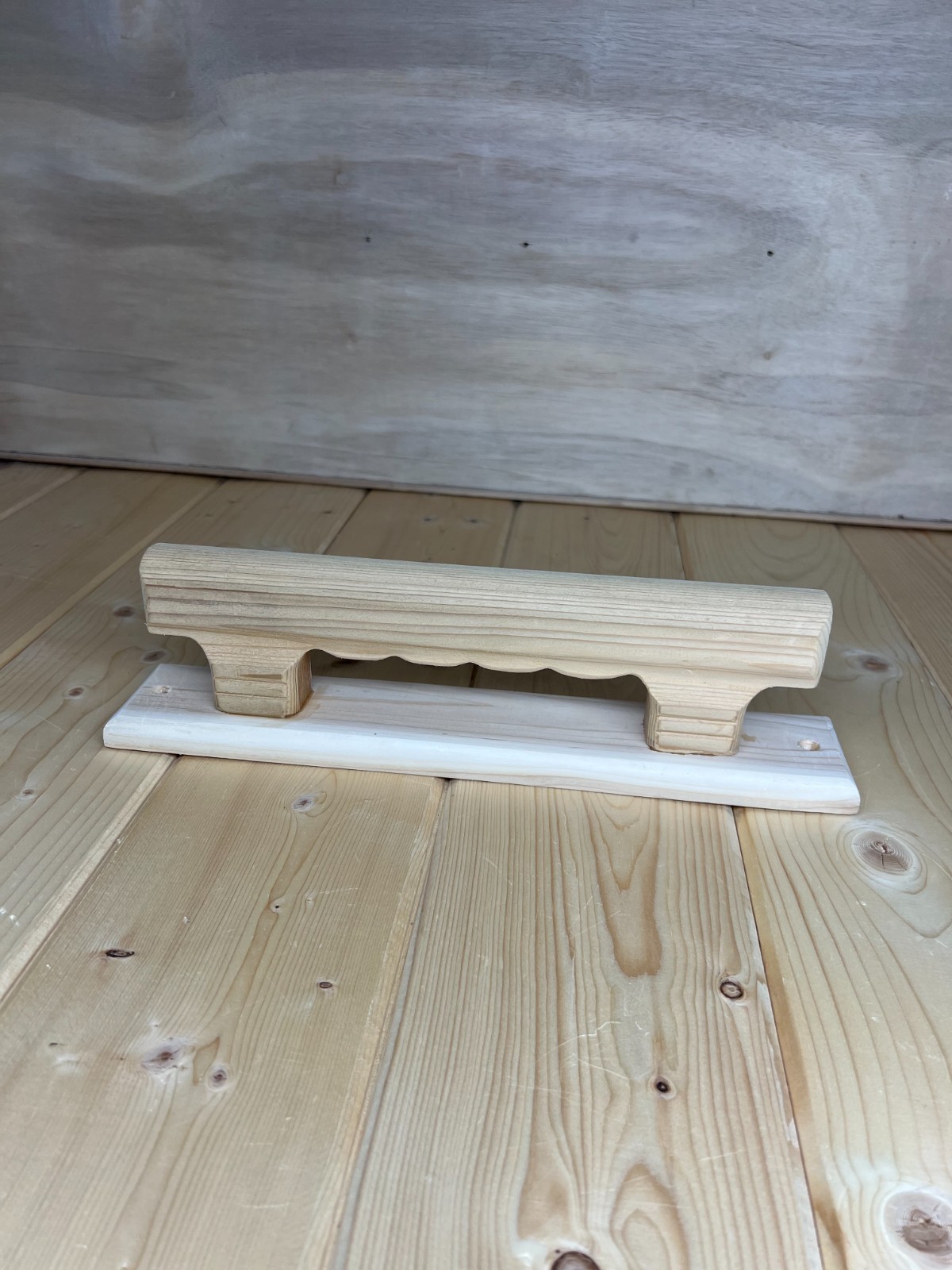 Cedar Wood Sauna Door Handle – XL 13.5" – Handmade – Unfinished – Rustic Look