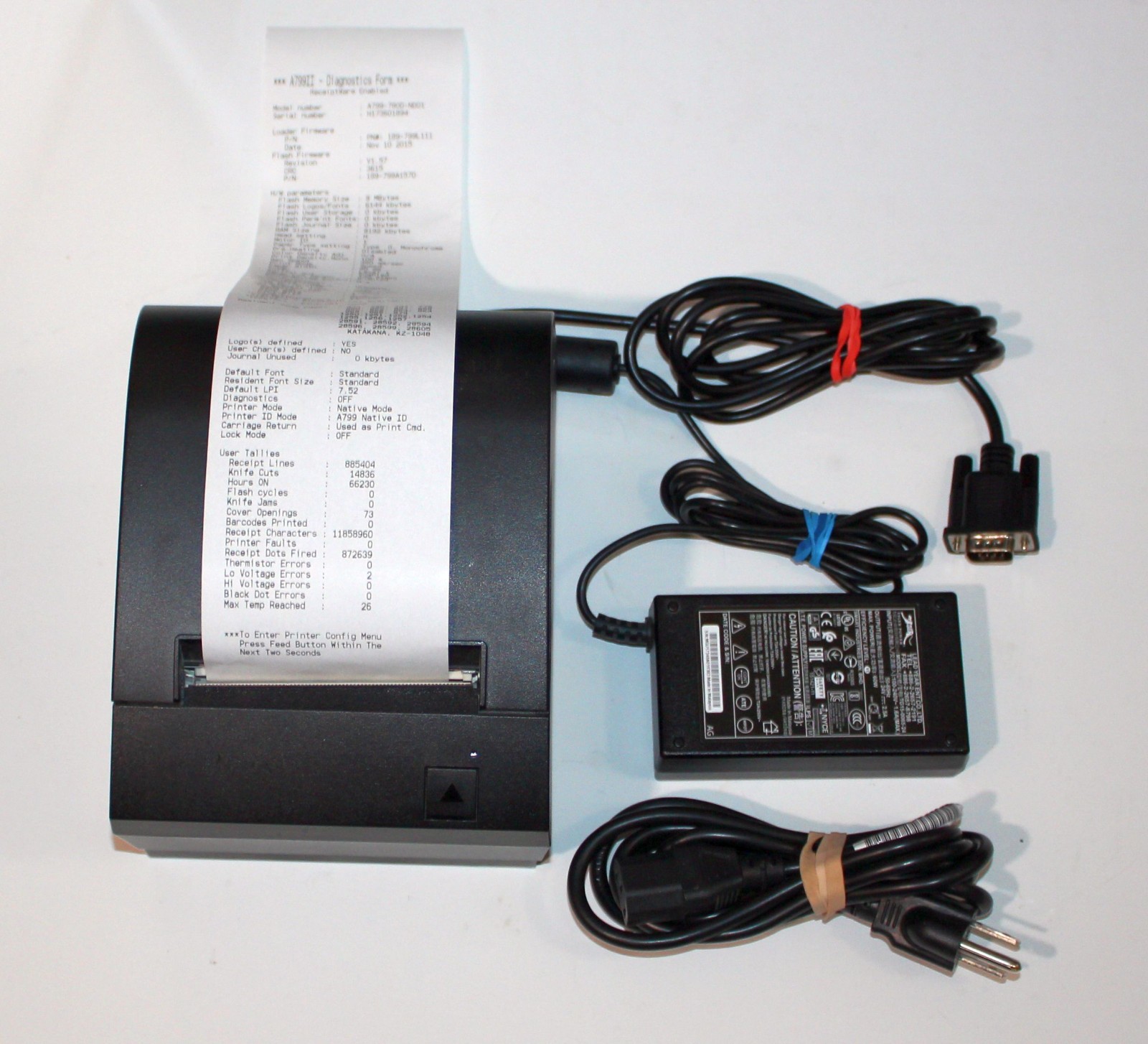 CognitiveTPG Thermal Receipt Printer Model A799-780D-ND01 - Tested