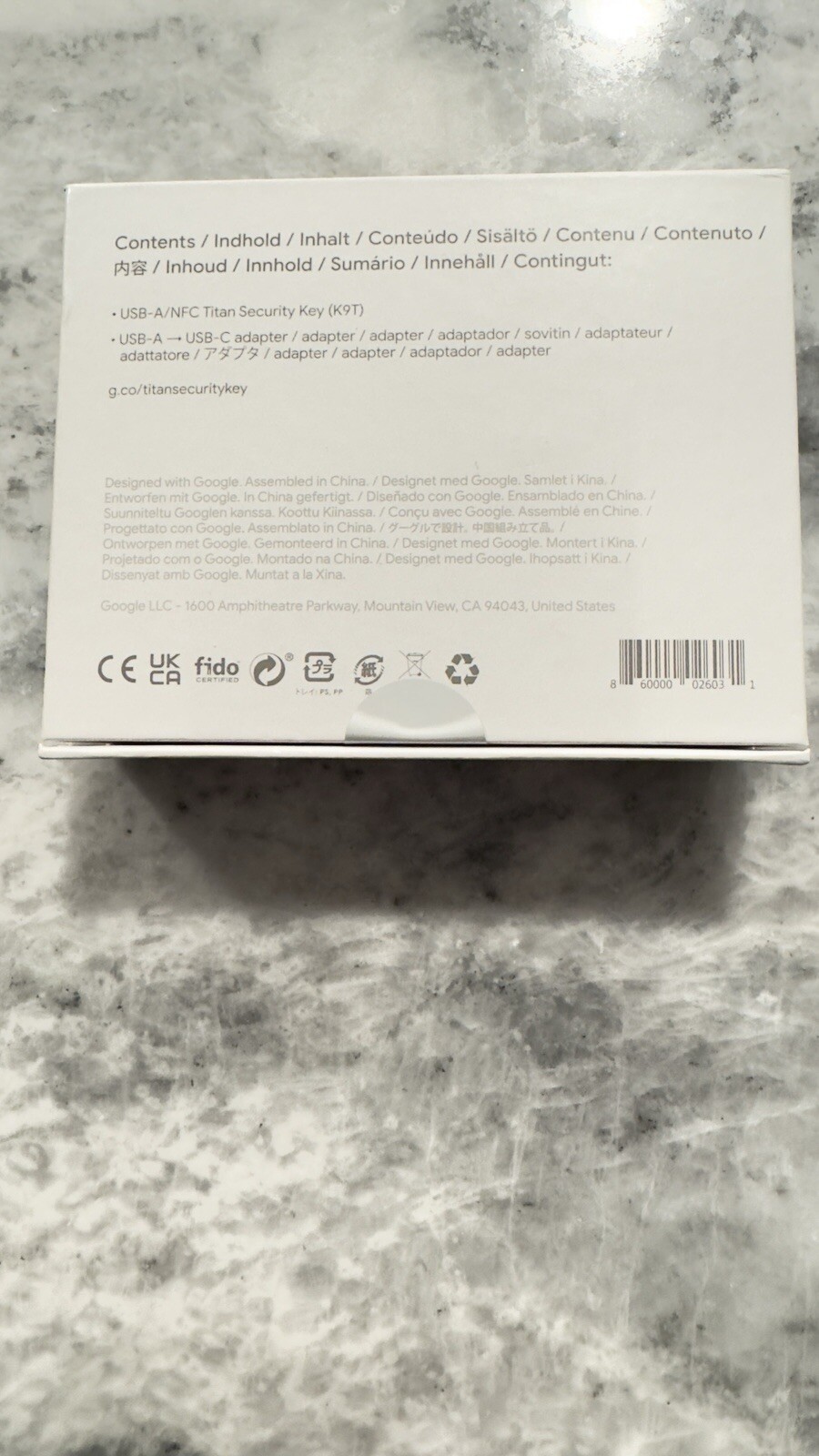 Google Cloud Titan Security Key