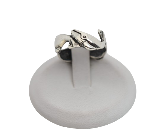 Humpback Whale 925 Sterling Silver Ring Sizes 6.5, 7
